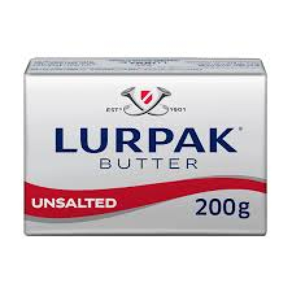 LURPAK UNSALTED BUTTER 200GM