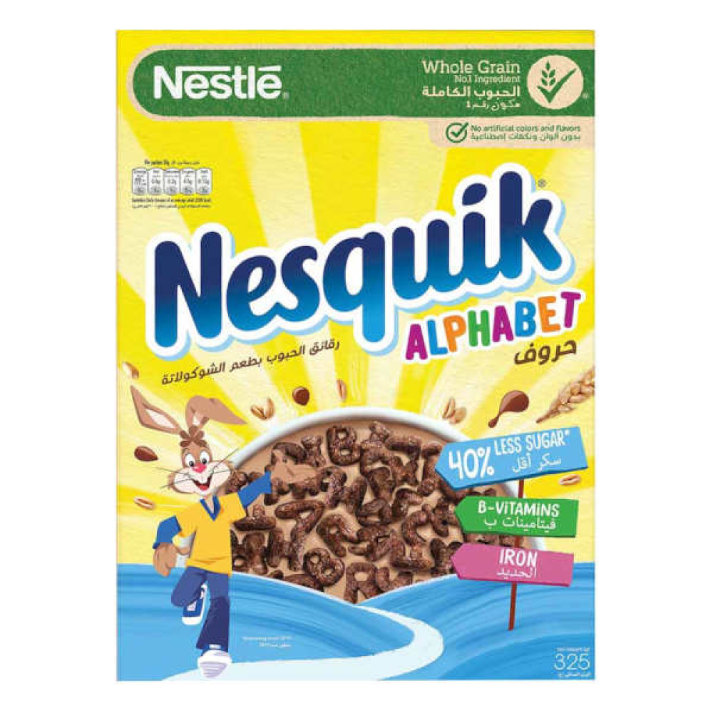 NESQUIK ALPHABET CHOCOLATE CEREALS 325GM 