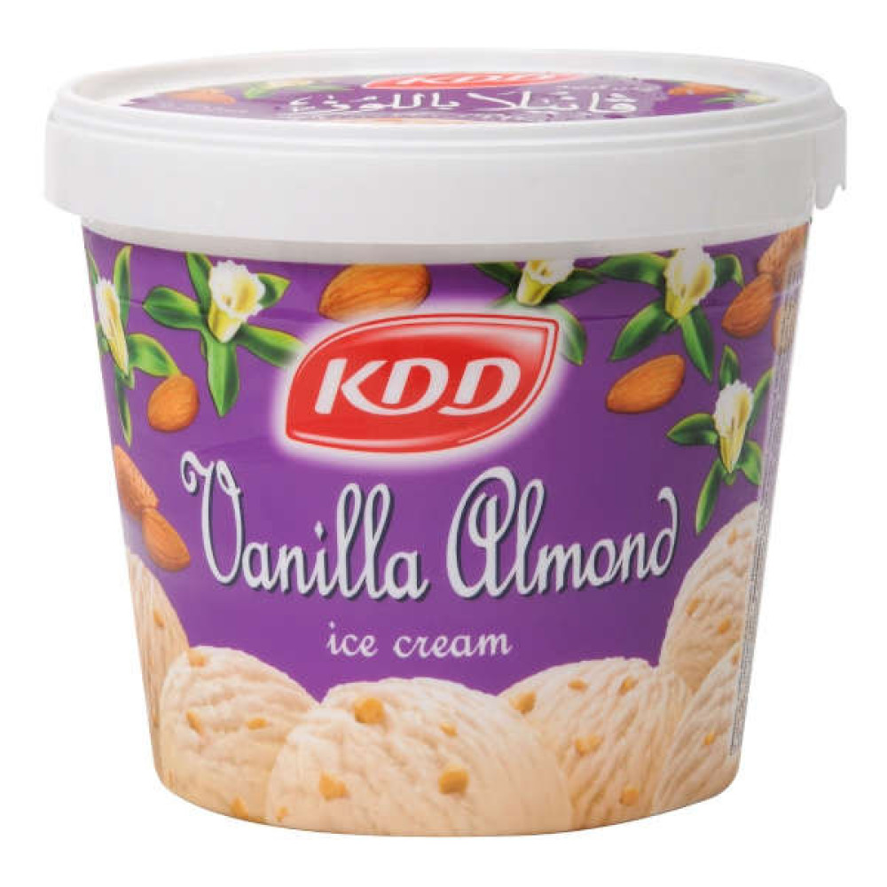 KDD ICE CREAM VANILLA ALMOND 1LTR 