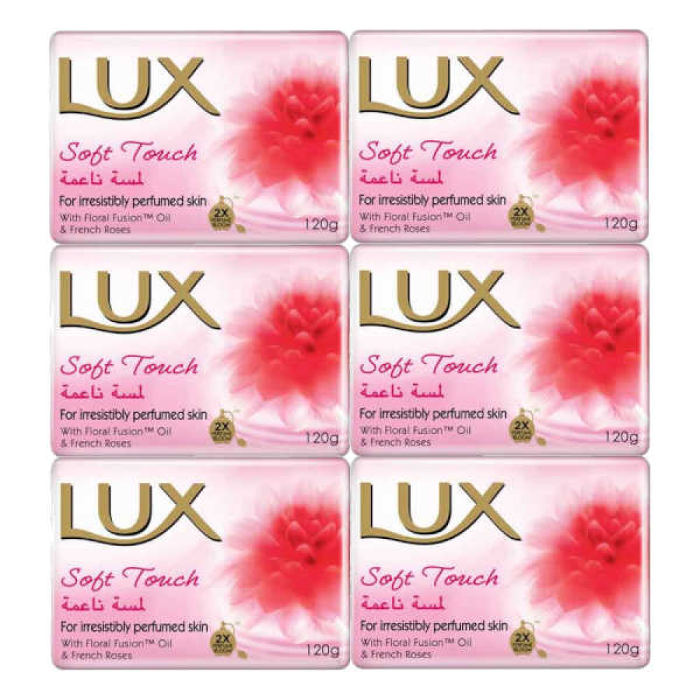 LUX SOAP SOFT TOUCH 6 X 120GM 