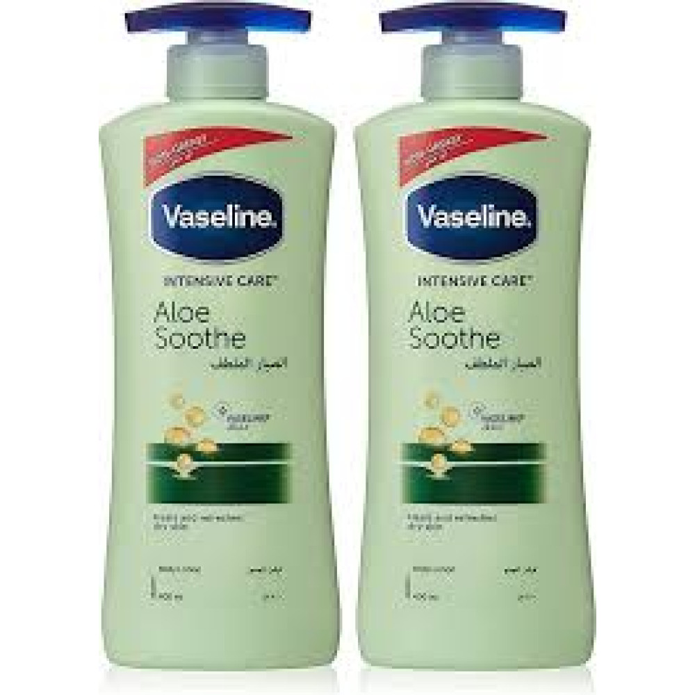 VASELINE LOTION ALOE SOOTHE 2X400ML