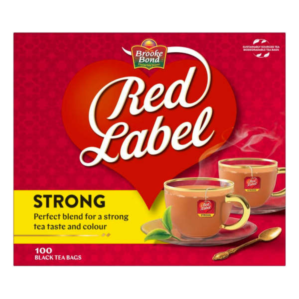BROOKE BOND RED LABEL BLACK TEA 100 BAGS 