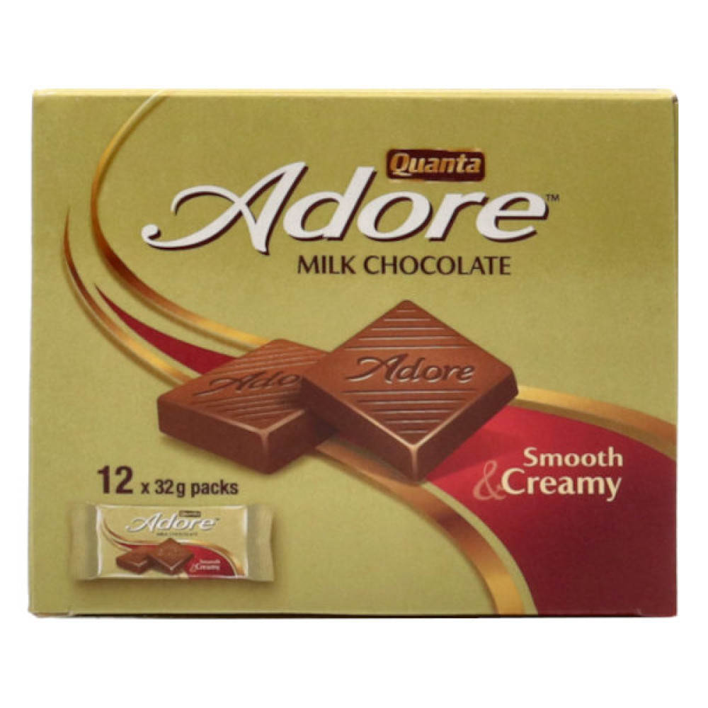 QUANTA ADORE MILK CHOCOLATE 12 X 32GM 