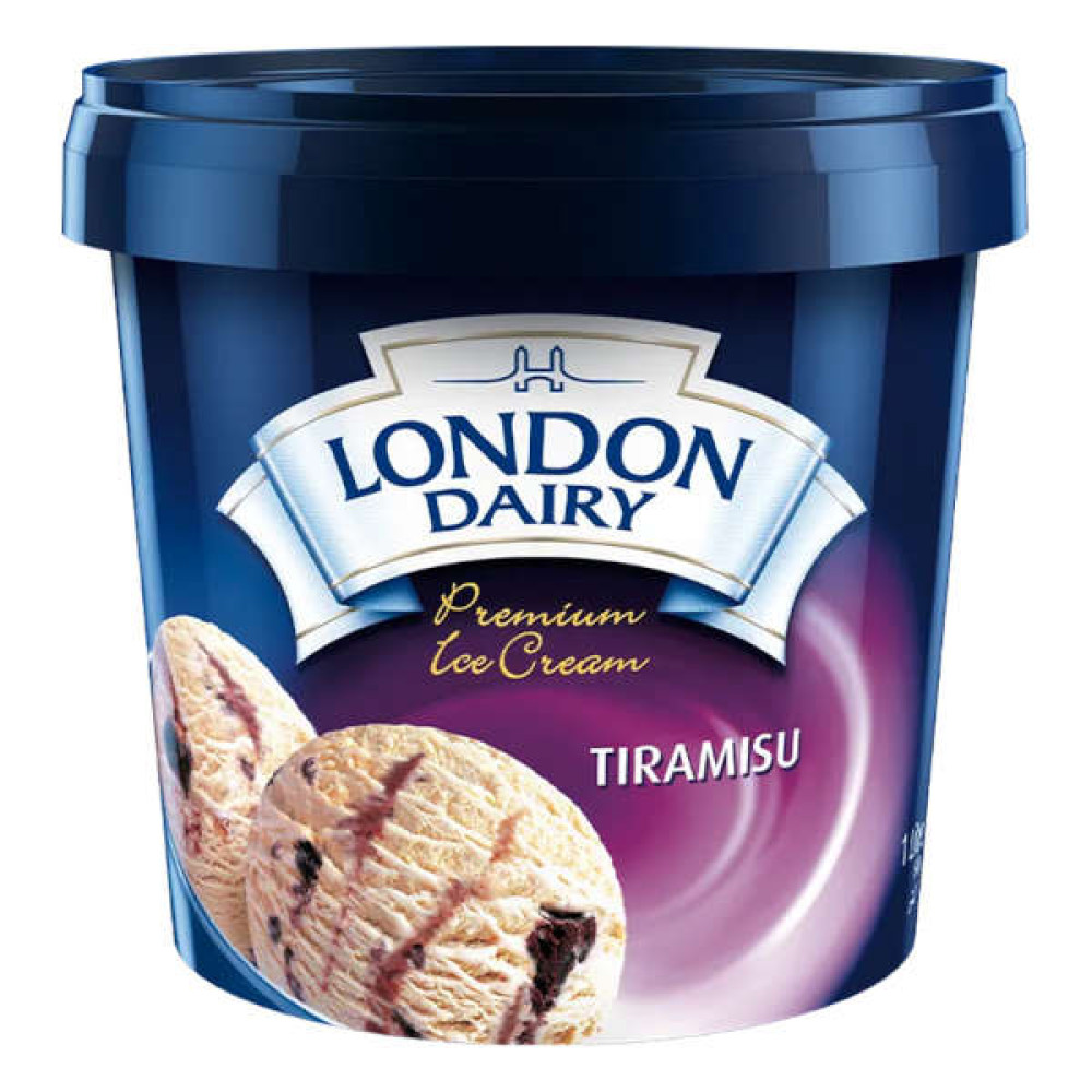 LONDON DAIRY PREMIUM ICE CREAM TIRAMISU 1LTR 