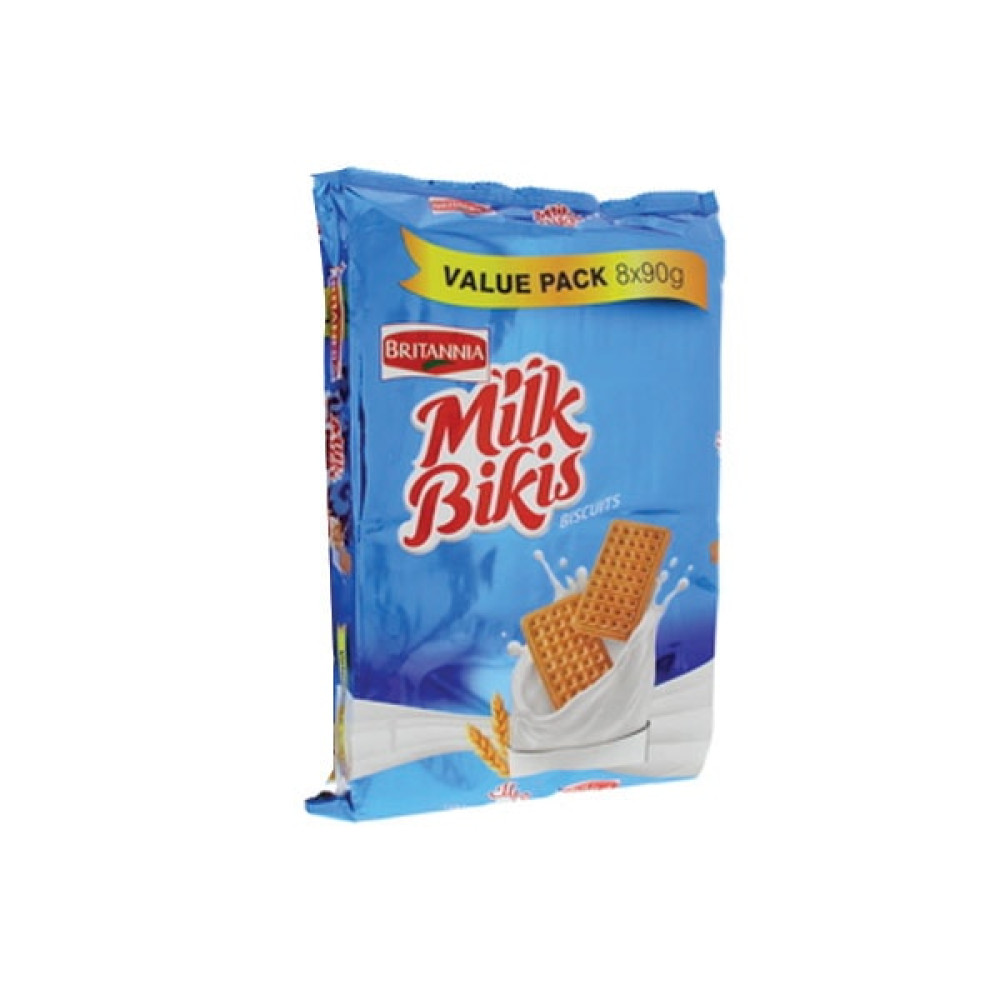 BRITANNIA MILK BIKIS BISCUITS 8 X 85GM  