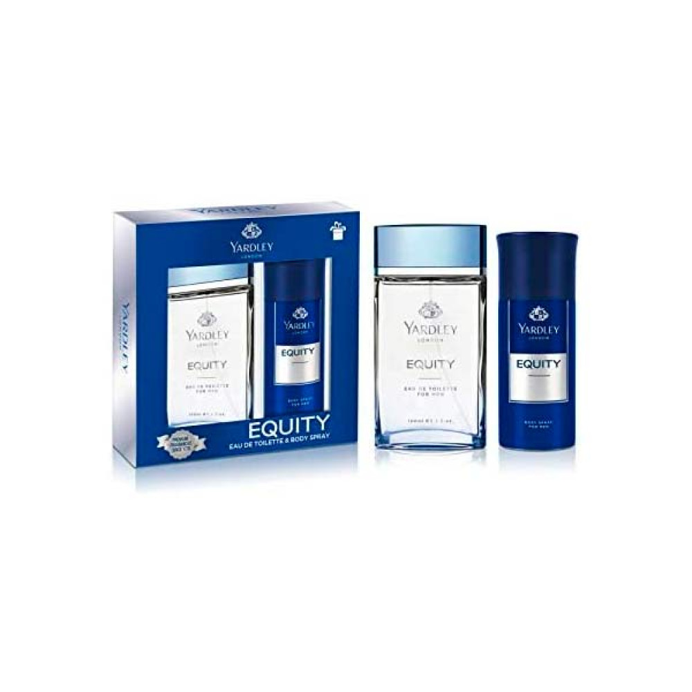 YARDLEY EQUITY EDT 100ML + BODY SPRAY 150ML FREE 