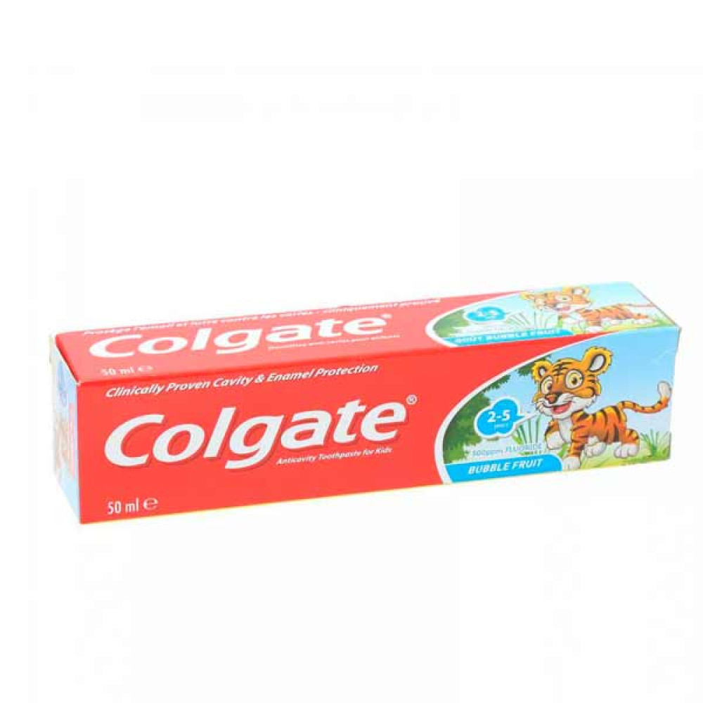 COLGATE TOOTHPASTE GNRIC 2-5YR BUBLEFRUT 50M 