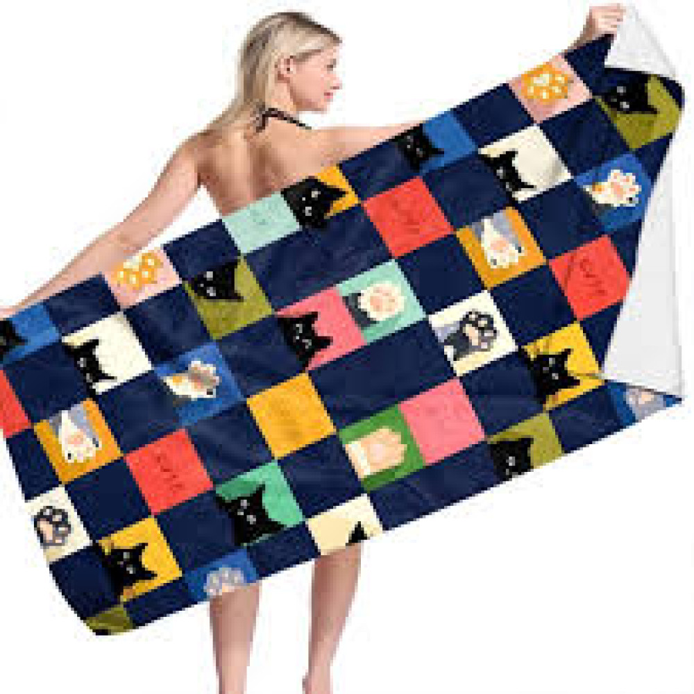 BATH SHEET PRINT 90X180