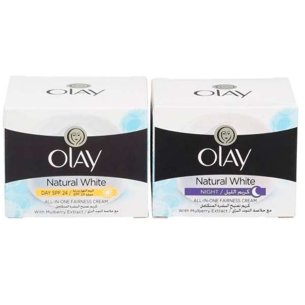 OLAY NATURAL WHITE DAY+NIGHT 2X50ML@25%OFF 