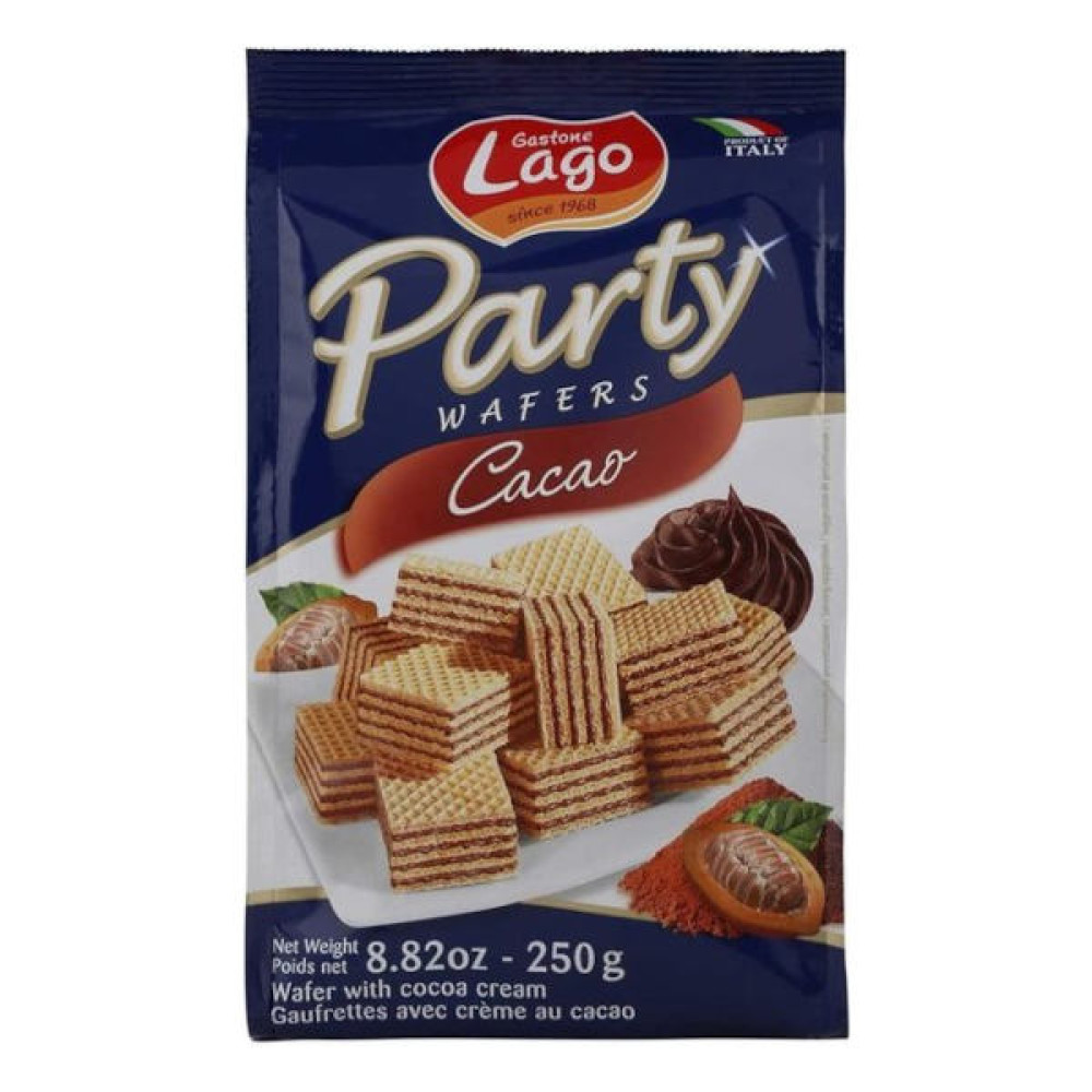 LAGO PARTY WAFERS CACAO 250GM 
