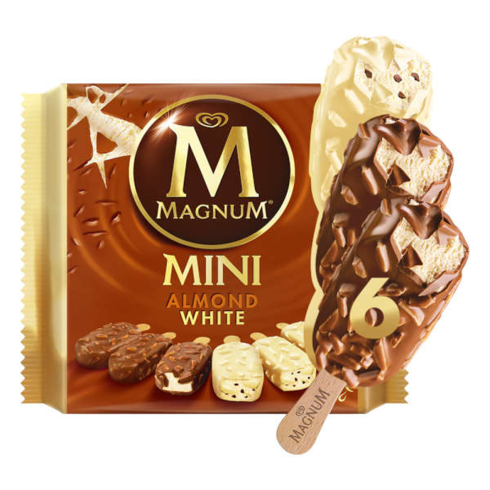 MAGNUM ICE CREAM MINI ALMOND WHITE 345ML 