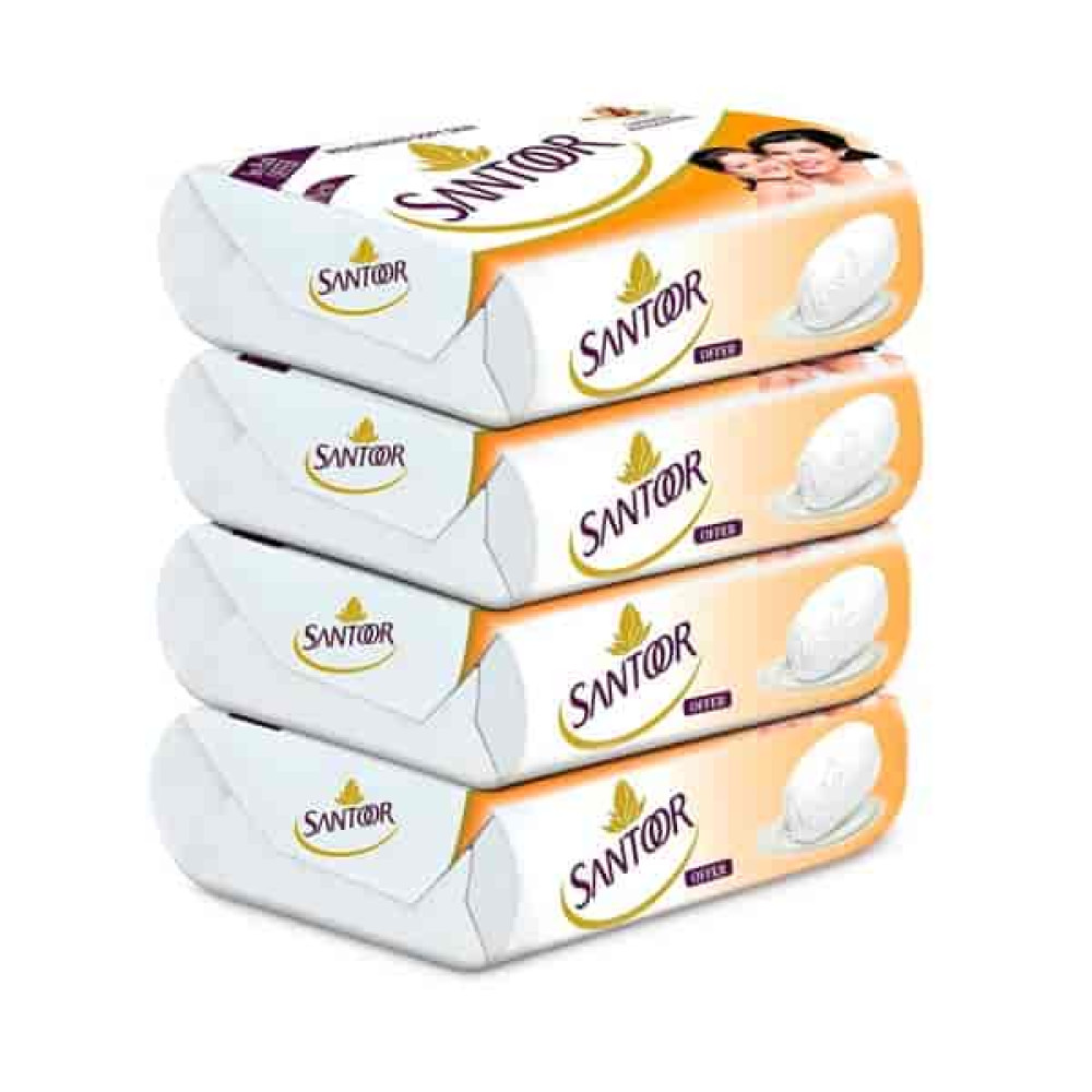 SANTOOR SOAP WHITE (3+1 FREE) 175GM 